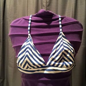 Cupshe - Striped Bralette - Blue/White - NWT